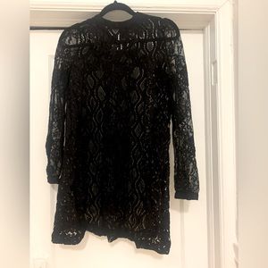 Maje Black lace dress and slip